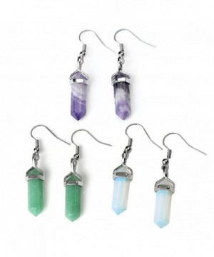 Natural Amethyst Aventurine Opalite Earrings