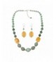 Aventurine Necklace Earrings Dangling Fashion