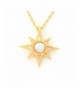 LAONATO Round Sunshine Necklace Plated