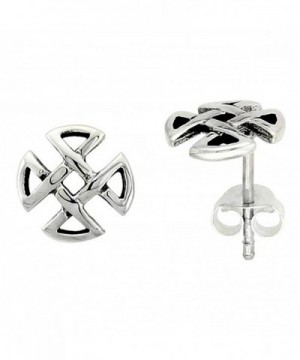 Sterling Silver Quaternary Celtic Earrings