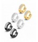 Stainless Zirconia Earrings Huggie Piercings