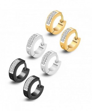 Stainless Zirconia Earrings Huggie Piercings