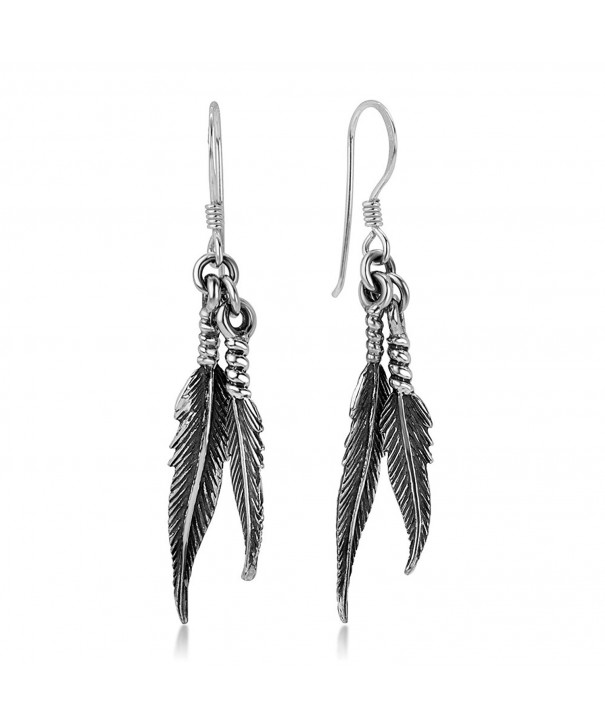 Oxidized Sterling American Dangling Earrings