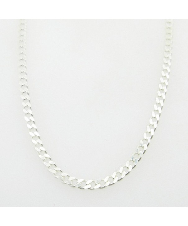 Silver Curb chain Necklace BDC66