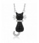 Sterling Zirconia Sitting Pendant Necklace