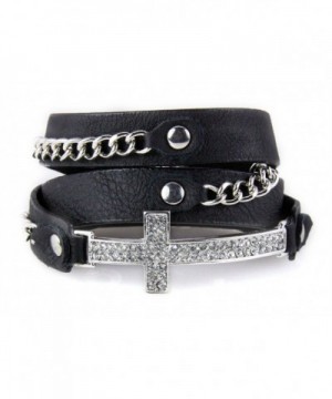 4030310 Black Christian Leather Bracelet