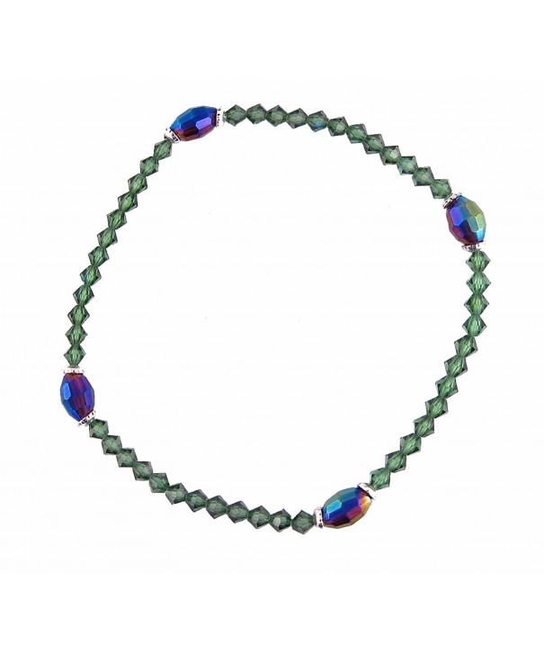 Crystal Mixed Bead Anklet Ha