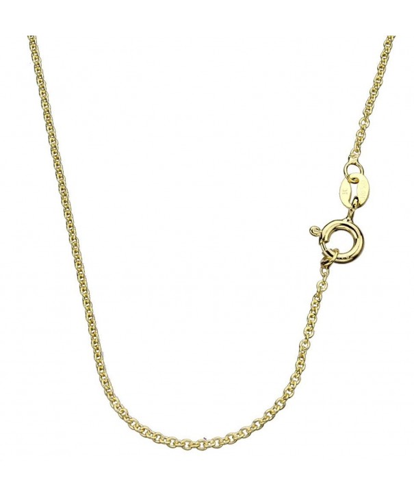 Gold Flashed Sterling Silver Chain Necklace