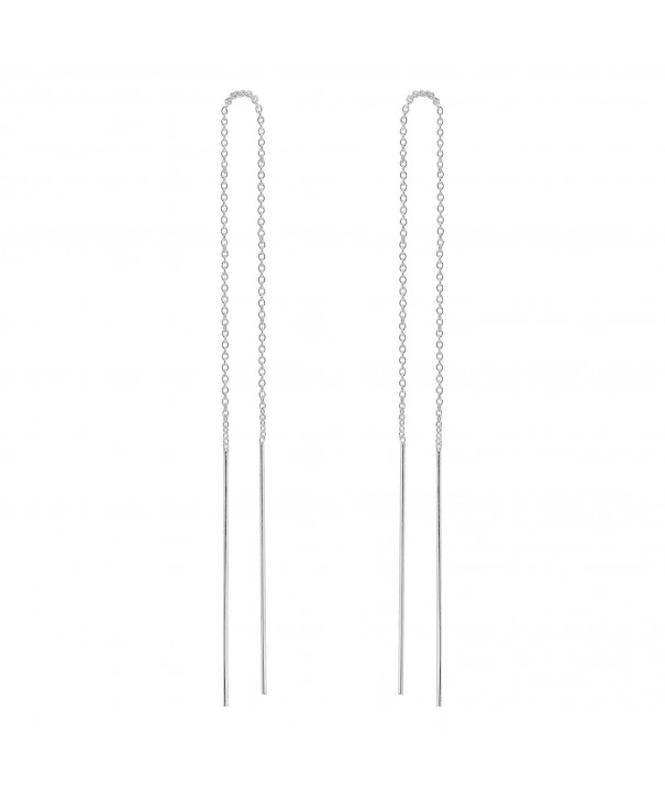 Stick Thread Sterling Silver Earrings