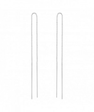 Stick Thread Sterling Silver Earrings