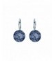 Blue Rhodium Earrings Swarovski Crystals