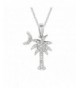 Sterling Silver Zirconia Palmetto Inches