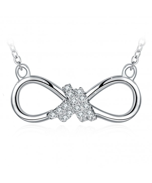 Necklace Sterling Zirconia Girlfriend Extander