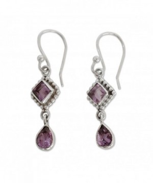 NOVICA Amethyst Sterling Silver Earrings