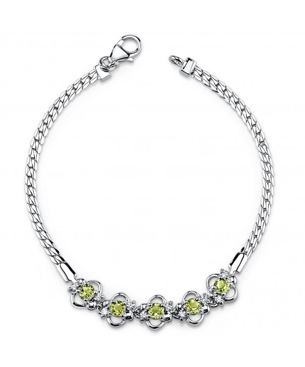 Peridot Bracelet Sterling Silver Accent