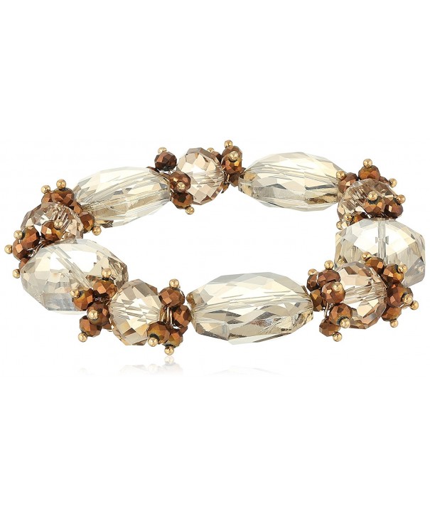 1928 Jewelry Gold Tone Faceted Bracelet