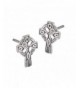 Sterling Silver Celtic Cross Earrings