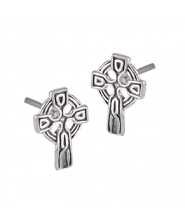 Sterling Silver Celtic Cross Earrings