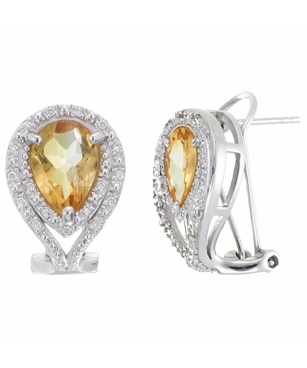 Sterling Silver Citrine Earrings CT