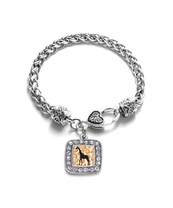 Giraffe Silhouette Classic Silver Bracelet