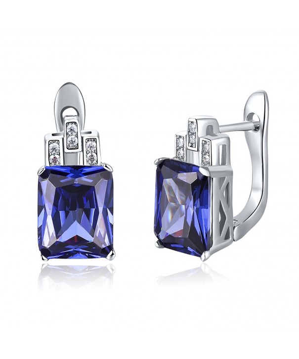 Merthus Sterling Created Tanzanite Earrings