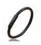 Linsoir Leather Braided Bracelet Stainless