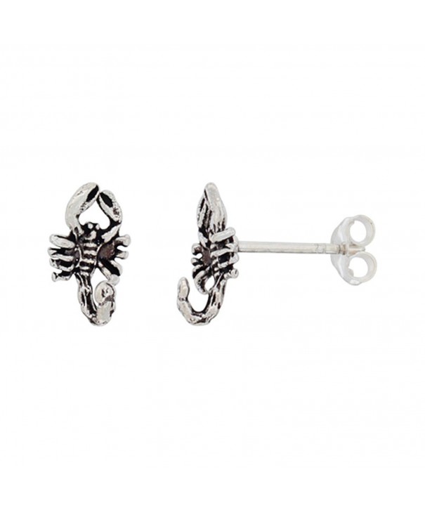 Sterling Silver Small Scorpion Earrings