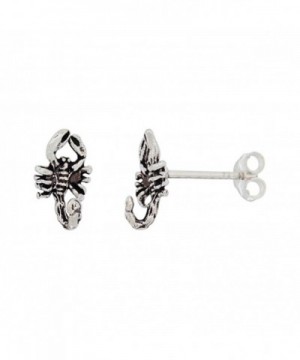 Sterling Silver Small Scorpion Earrings