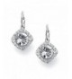 Mariell Glistening Crystal Earrings Cushion Shape