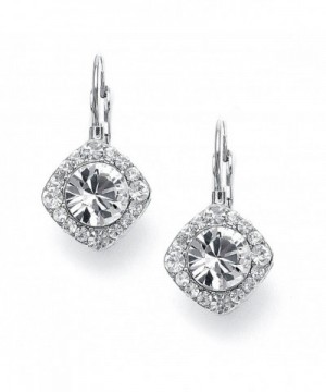 Mariell Glistening Crystal Earrings Cushion Shape