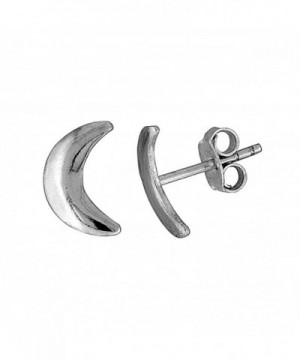 Tiny Sterling Silver Half Earrings