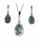 Celtic Abalone Shell Necklace Earrings