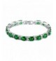 SELOVO Formal Bracelet Emerald Zirconia