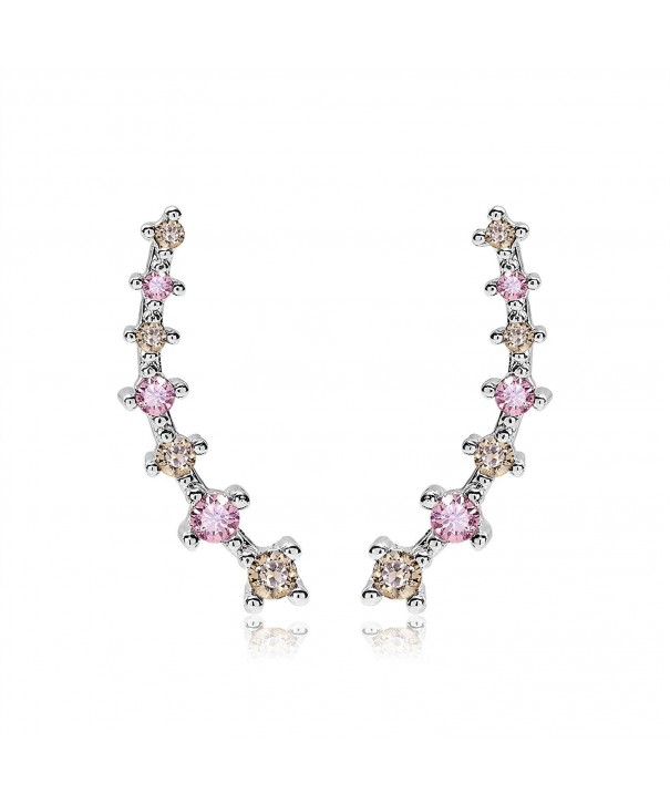 OKAJEWELRY Cubic Zircon Sweep Earrings