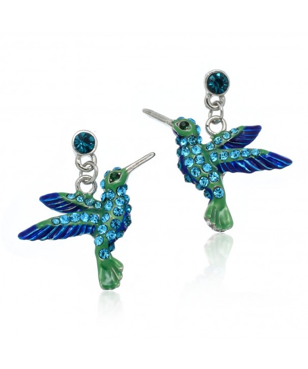 PammyJ Sparkling Hummingbird Crystal Earrings
