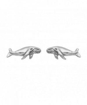 Sterling Silver Humpback Whale Earrings