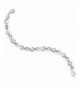 Sterling Infinity Bracelet Round Cut Zirconia