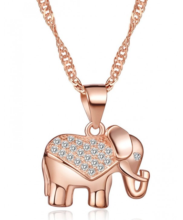 Infinite Elephant Necklace Sterling Zirconia