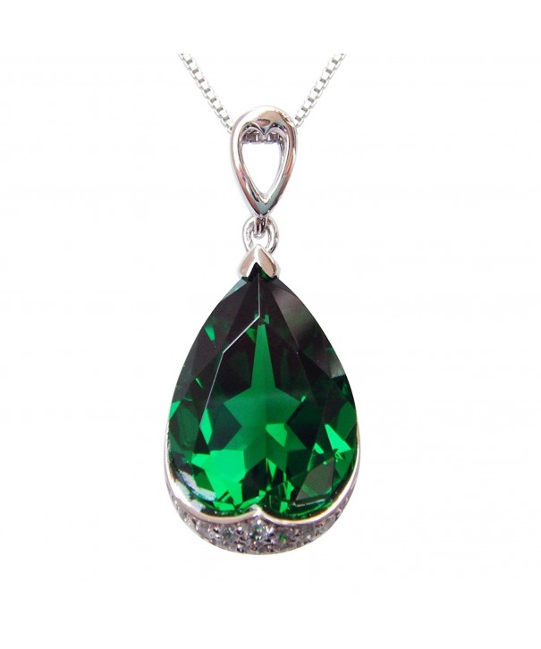 Navachi Sterling Emerald Az9639p Necklace
