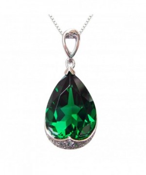 Navachi Sterling Emerald Az9639p Necklace