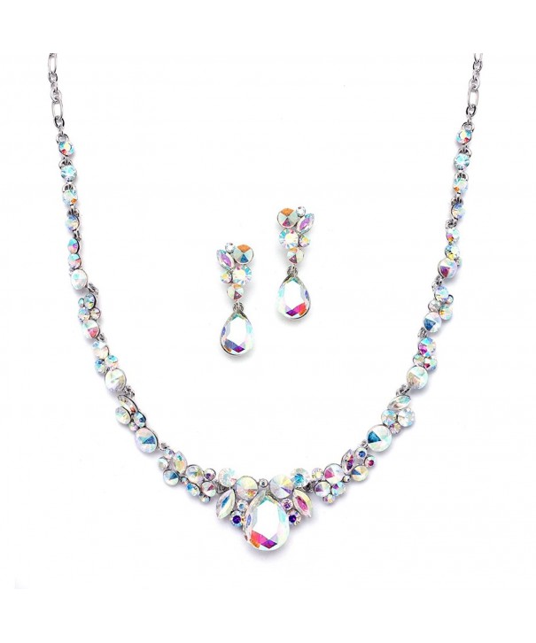 Mariell Glistening Iridescent Necklace Bridesmaid