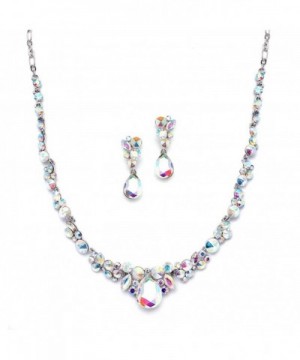 Mariell Glistening Iridescent Necklace Bridesmaid