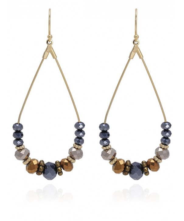 BONALUNA Bohemian Sapphire Statement Earrings