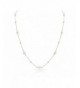 Sterling Freshwater Cultured Necklace Rhodium