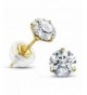 Plated Earrings Brilliant Simulated Diamond