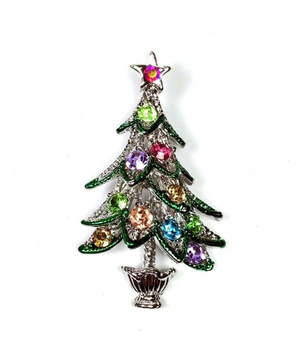 Vintage Silver Tiered Crystal Christmas