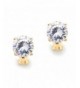 Mariell Carat Clip Earrings Solitaire