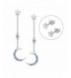 Sterling Silver Crescent Dangle Earrings