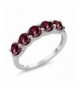 Rhodolite Garnet Sterling Silver 5 Stone