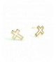 Sterling Silver CROSS OUTLINE Earring